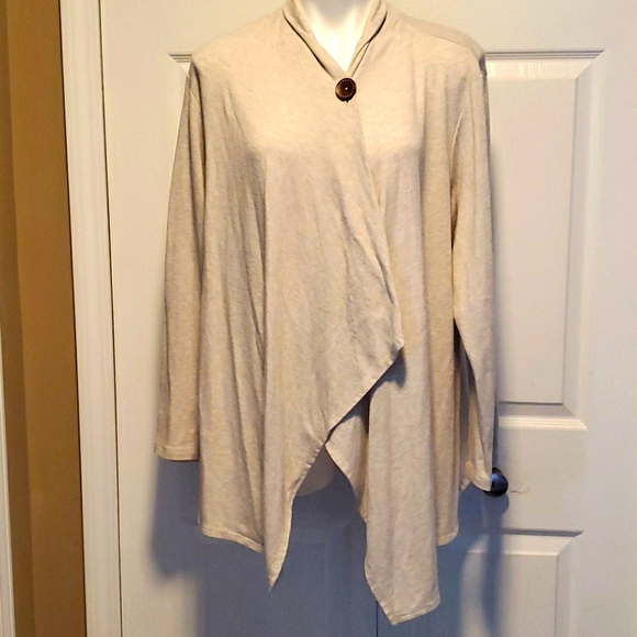 bobeau Sweaters - Bobeau Women's Single Button Cardigan - 2X